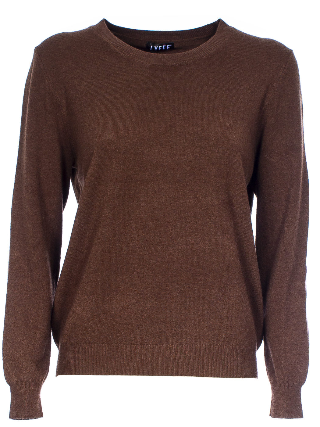 MAGLIA ROUND NECK, 3 TG, 30% AC 22%NY 20%VI 28%PL, MADE IN PRC    - BROWN